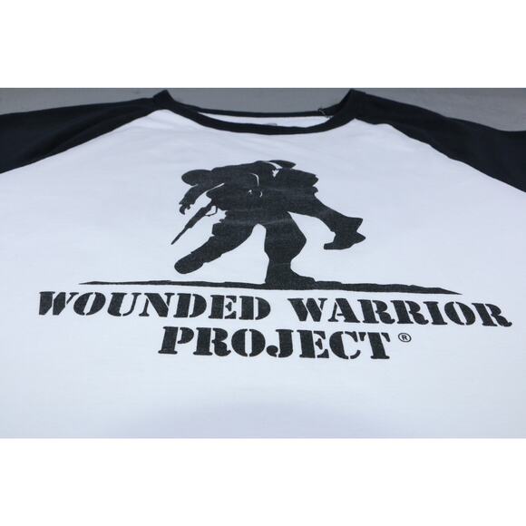 Harley-Davidson Raglan Long Sleeve Wounded Warrior Project Shirt Mens White 2XL - Picture 6 of 11